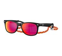 Ray - Ban Enfant Ray - Ban RJ9052S JUNIOR NEW WAYFARER 70286Q Lunettes de soleil Nylon Noir Marron Carré Miroir