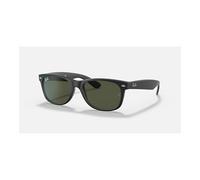Ray-Ban - New Wayfarer - Lunettes de soleil T55 - Rubber Black - Polarized Green