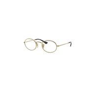 Ray-Ban Oval Optics Monture Or Verres Transparents 48-21