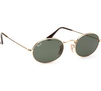 Ray-Ban Lunettes de soleil RB3547N OVAL 001 Métal or Verres G15 Vert Ronde Normale