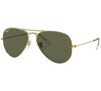 Ray-Ban Pilot Aviator Original avec kit d'entretien, Or - Vert polarisé, Large 58