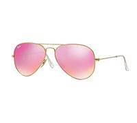 Ray-Ban Pilot Lunettes de soleil polarisées unisexe Doré Cyclamen Rose miroir