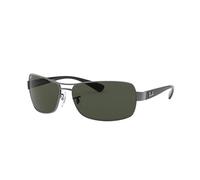 Ray-Ban Polarisé RB3379 004/58 Hommes Grand Carré Soleil Gunmetal Noir Vert