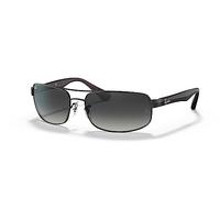 Ray - Ban Homme RB3445 RB3445 006/11 Lunettes de soleil Métal Noir Gris Carré Normale Ombré