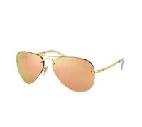 Ray-Ban RB 3449 001/2Y, Lunettes de soleil, Aviateur, Unisex, Doré