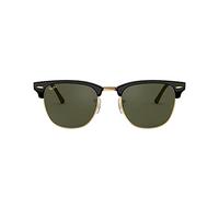 Ray-Ban RB3016 CLUBMASTER EBONY-ARISTA/CRYSTAL GREEN (W0365), Lunettes de soleil