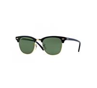 Ray-Ban RB3016 CLUBMASTER EBONY-ARISTA/CRYSTAL GREEN (W0365), Lunettes de soleil