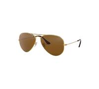 Ray - Ban Unisex Ray - Ban RB3025 AVIATOR 001/57 Lunettes de soleil Métal Or Marron Pilote Polarisé
