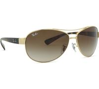 Ray‑Ban Lunettes de soleil RB3386 Acier Or Pilote normale Marron ombré 001/13