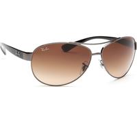 Ray - Ban Homme Ray - Ban RB3386 RB3386 004/13 Lunettes de soleil Métal Gris Marron Pilote Normale Ombré