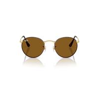 Ray-Ban Rb3447 Lunettes de soleil rondes en métal, Havane mat sur or mat/marron, 53 mm