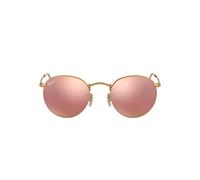 Lunettes Ray-Ban Rondes En Métal 3447 112/Z2 Or Cuivre Miroir Flash