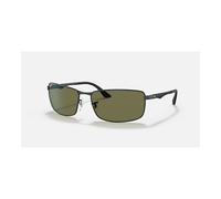Ray-Ban - RB3498 - Lunettes de soleil T61 - Black - Green Polarized
