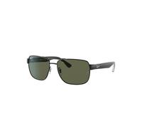 Ray-Ban Rb3530 Lunettes De Soleil Monture Noir Verres Vert Polarisé 58-17
