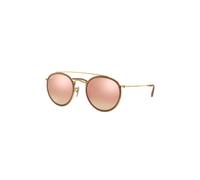 Ray-Ban Lunettes de soleil RB3647N 001/7O Unisexe Métal Or Marron Ronde Normale