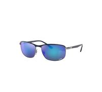 Ray-Ban Rb3671ch Chromance Lunettes De Soleil Monture Sable Bleu Verres Gris Polarisé 60-16