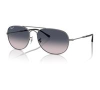 Ray - Ban Unisex Ray - Ban RB3735 BAIN BRIDGE 004/78 Lunettes de soleil Métal Gris Bleu Pilote Polarisé Ombré