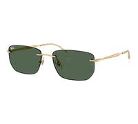 Ray-Ban Lunettes de soleil RB3768 001/71 Métal Or Vert Géométrique Unisexe