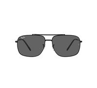 Ray-Ban RB3796 Square Sunglasses, Black/Dark Grey, 59 mm