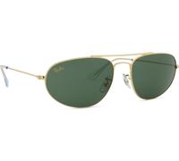 Ray-Ban Lunettes de soleil RB3945 919631 – Métal Or Vert Géométrique Unisexe Normale