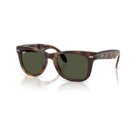 Ray - Ban Homme Ray - Ban RB4105 FOLDING WAYFARER 710/31 Lunettes de soleil Nylon Tortue Vert Carré Normale