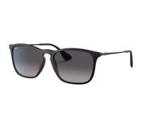 Ray-Ban Lunettes de soleil RB4187 CHRIS Homme monture injectée carrée noire verres gris ombré 622/8G