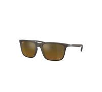 Ray-Ban Rb4385 Lunettes De Soleil Monture Marron Verres Marron Polarisé 58-18