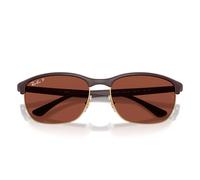 Ray - Ban Unisex Ray - Ban RB4469 64451B Lunettes de soleil Coup d'oeil Violet Rouge Carré Polarisé