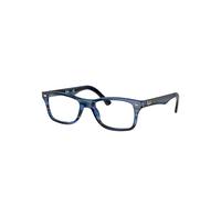 Ray-Ban Rb5228 Optics Monture Rayé Bleu Verres Transparents Polarisé 50-17