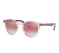 Ray - Ban Enfant Ray - Ban RJ9064S 7052V0 Lunettes de soleil Injecté Rose Rouge Pantos Miroir Ombré