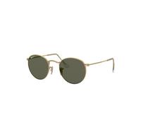 Ray-Ban Round Metal Lunettes De Soleil Monture Or Verres Vert Polarisé 50-21