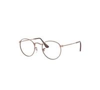 Ray-Ban Round Metal Optics Monture Or Rose Verres Transparents 50-21