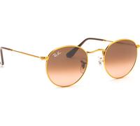 Ray - Ban Unisex Ray - Ban RB3447 ROUND METAL 9001A5 Lunettes de soleil Métal Jaune Rose Ronde Normale Ombré
