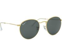 Ray - Ban Homme Ray - Ban RB3447 ROUND METAL 919648 Lunettes de soleil Métal Or Noir Ronde Polarisé