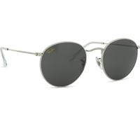 Ray - Ban Homme Ray - Ban RB3447 ROUND METAL 9198B1 Lunettes de soleil Métal Argent Gris Ronde Normale