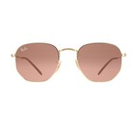 Ray-Ban Soleil Hexagonal RB3548N 912443 Arista Or Marron Gris Pente 54mm