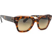 Ray-Ban Lunettes de soleil Unisexe RB2186 State Street 1324BG Acétate Marron Carré Taille 49 mm
