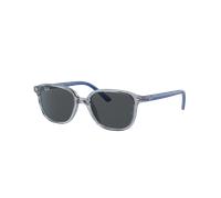 Ray-Ban Sunglass Leonard Kids - Couleur du Monture: Transparent Bleu, Couleur de Lentille: Gris foncé