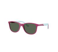 Ray-Ban Sunglass Ray-Ban Disney - Lilo & Stitch Sun Kids - Couleur du Monture: Fucsia & Rubber Azzurre, Couleur de Lentille: Vert foncé