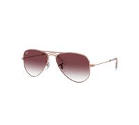 Ray-Ban Sunglass RB9506S Aviator Kids - Couleur du Monture: Or Rose, Couleur de Lentille: Violet foncé dégradé