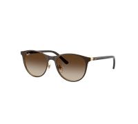 Ray-Ban Sunglass RB9552S Kids - Couleur du Monture: Marron mat sur Arista or, Couleur de Lentille: Dégradé Marron