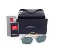 Ray-Ban TITANIUM Chromance Polarisé Hommes Soleil RB8062 9209P1 Argent Vert