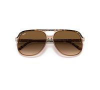 Ray - Ban Unisex Ray - Ban RB2198 BILL 129251 Lunettes de soleil Acétate Or Marron Carré Normale Ombré