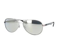 Ray-Ban, unisex, Accessoires, Gris, Taille: 61 MM Lunettes de Soleil Aviateur en Fibre de Carbone Polarisees
