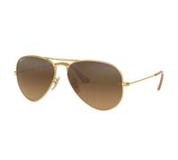 Ray - Ban Unisex Ray - Ban RB3025 AVIATOR 112/M2 Lunettes de soleil Métal Or Marron Pilote Polarisé Ombré