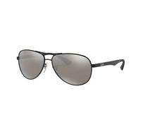 Ray Ban Unisex lunettes de soleil RB8313 002/K7 58, Taille: 58, Noir (cadre: noir (brillant), lentilles: gris polarisé miroir 002 / K7)