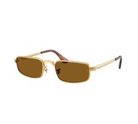 Ray - Ban Unisex Ray - Ban A$AP Rocky RB3927 001/33 Lunettes de soleil Métal Or Marron Pillow Normale