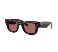 Ray - Ban Unisex Ray - Ban A$AP Rocky RB4940 WAYFARER PUFFER 601/69 Lunettes de soleil Nylon Noir Violet Carré Normale