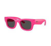Ray - Ban Unisex Ray - Ban A$AP Rocky RB4940 WAYFARER PUFFER 683287 Lunettes de soleil Nylon Rose Noir Carré Normale