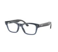 Ray-Ban Unisex Ray-Ban Meta Audio Burbank - Couleur du Monture: Transparent Bleu, Couleur de Lentille: Incolore/Saphir